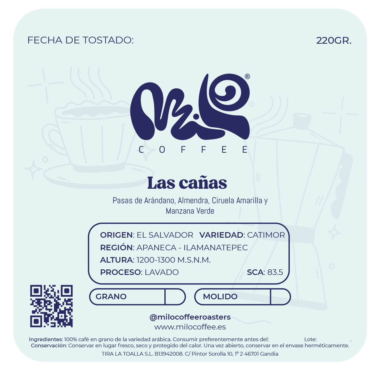 Las Cañas - El Salvador 220gr.